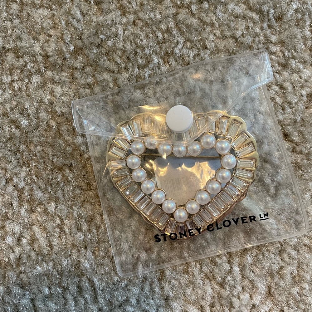 Stoney Clover Lane heart brooch